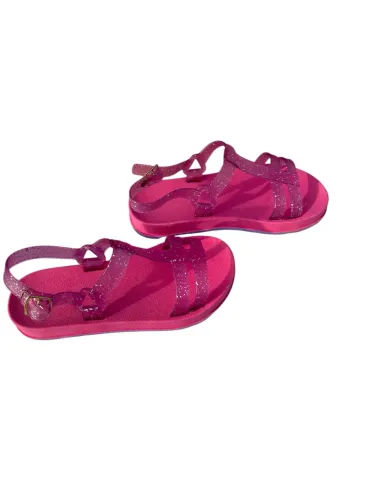 Sandália Infantil Rosa com Glitter e Cheiro de Chiclete 