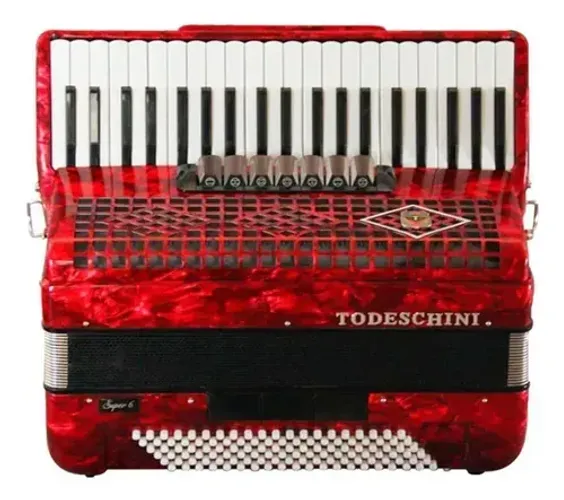 Acordeon Todeschini 120 baixos com bag YW827 (gaita sanfona)