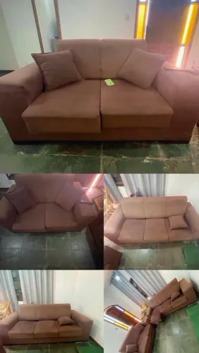2 Sofás Retrátil de 3 e 2 lugares marrom por apenas $1000.00