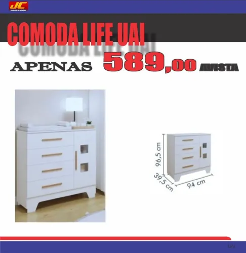Cômoda Life UAI - Apenas R$589,00 à vista!
