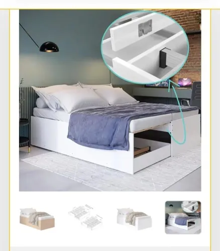 Bicama Branca - Vira cama de Casal 