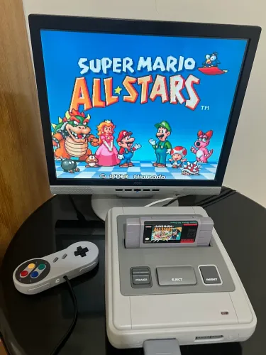 Super Nintendo com HDMI e Monitor