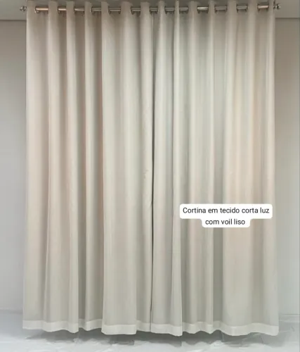 CORTINA PREMIUM COR PÉROLA Corta-luz 70%