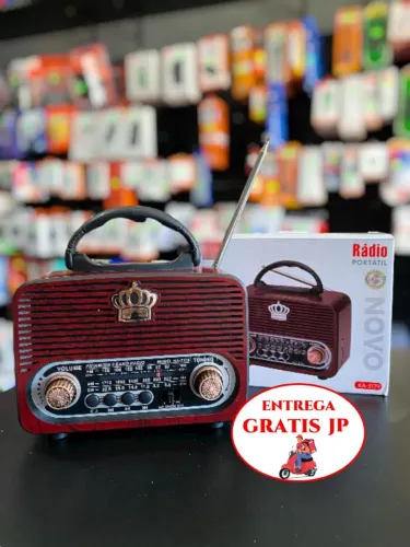 RÁDIO RETRÔ CLÁSSICO PORTÁTIL KAPBOM KA-3179