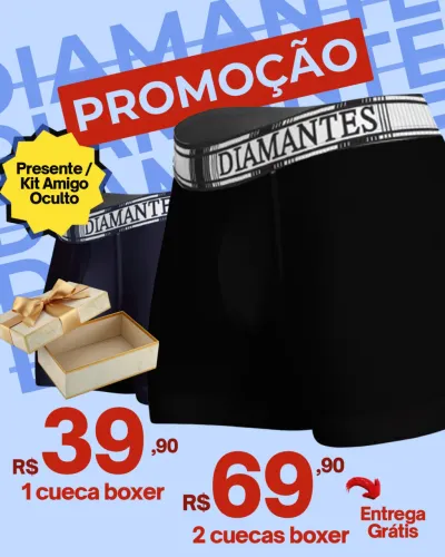 Kit Cueca Boxers Diamantes