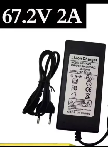 Carregador bateria litio 60v novo / scooter elétrica bicicleta elétrica patinete elétrico 