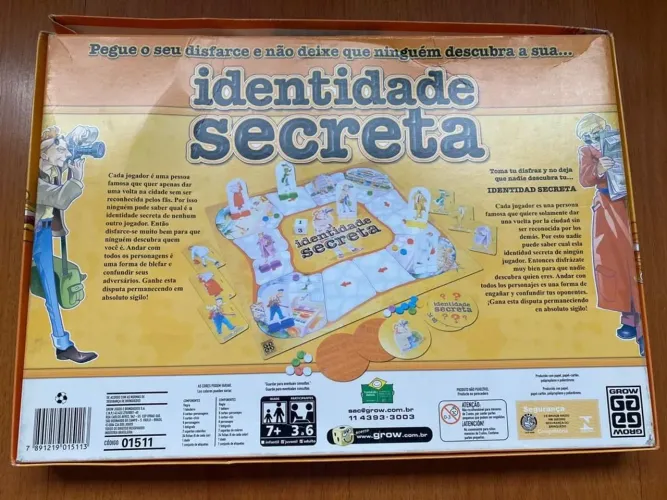 Jogo de tabuleiro Identidade Secreta 