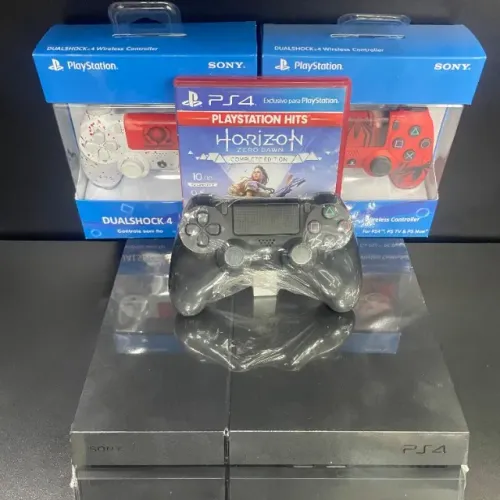 PS4 FAT 500GB 2 CONTROLES E 1 JOGO (BRINDE)