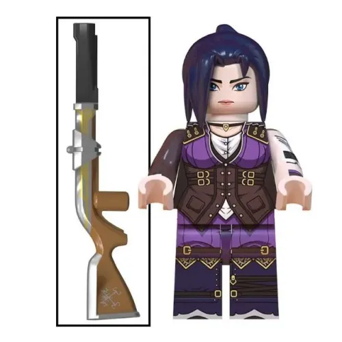 Minifigure Caitlyn Arcane Lego Riot Games LOL League of Legends bloco de montar