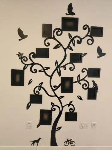 Painel árvore para 12 fotos