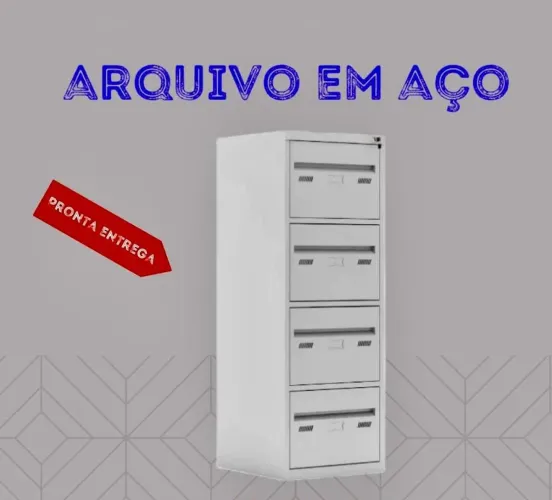 Arquivo em Aço 4 Gavetas - Pronta Entrega