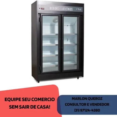 Refrigerador Auto Serviço 2 Portas Preto Polar