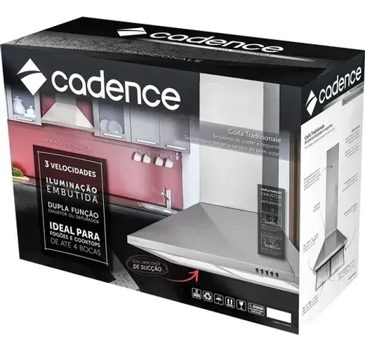 Coifa e Depurador de Parede Pirâmide EOS 60cm Inox ECO90PP 110v