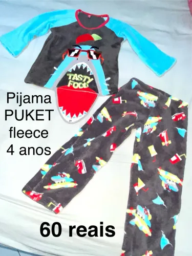 Pijama fleece PUKET 4 anos