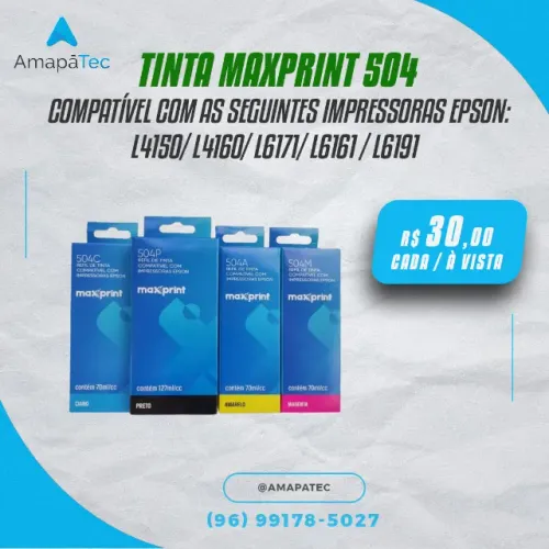 Tinta para Impressora Epson 504 Maxprint