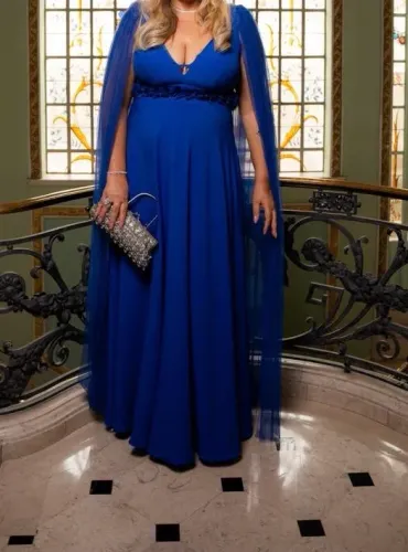 Vestido Azul Longo para Festa, madrinha ou mãe da noiva