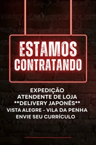 Vaga: Atendente de Delivery - Comida Japonesa