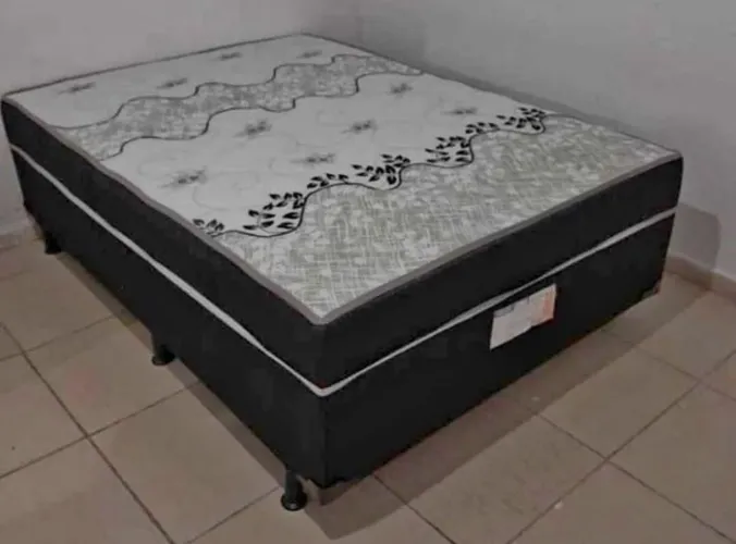 Cama box com 7 cm de espuma selada de 28