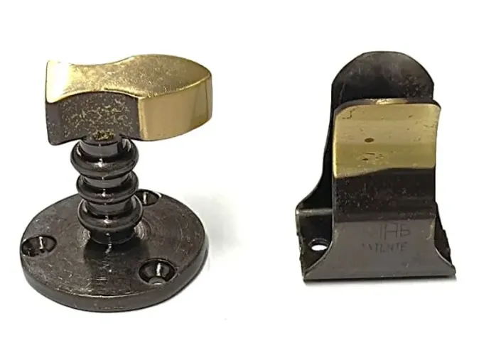 Prendedor Fixador Trava Porta Antique Fosco 806 Imab Latão Com Presilha Tipo Mola