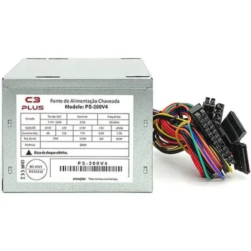 FONTE ATX C3PLUS 200W (NAO ACOMPANHA CABO DE ENERGIA) PS-200V4