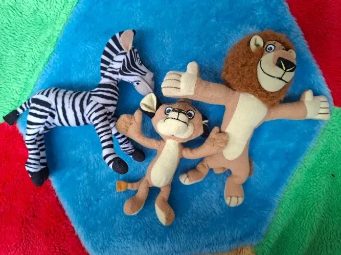 Pelúcias McLanche Feliz do filme Madagascar McDonald's 