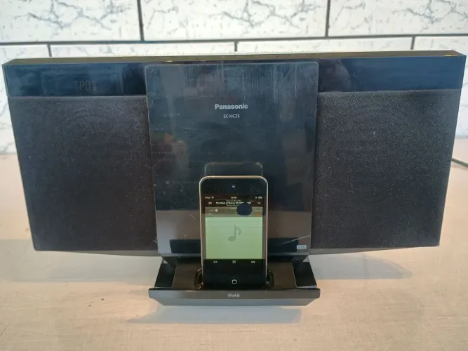 MINI SYSTEM Panasonic SC-HC25 CD USB AUX RÁDIO funcionando  com controle remoto 