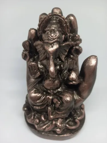 Imagem de Ganesha em Gesso - Pintada à Mão