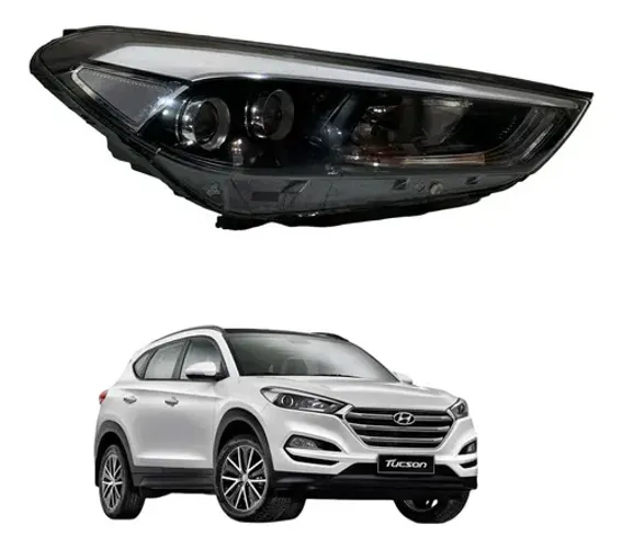 Farol Direito Foco Duplo Hyundai New Tucson 2018 A 2020 Direito/passageiro