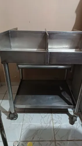Carrinho Cozinha Industrial Aço inox