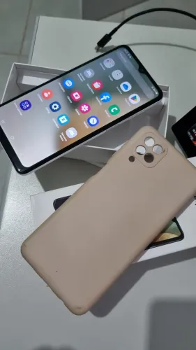 R$ 350 - Samsung Galaxy A12 64GB Branco (Usado) - Ótimo Estado