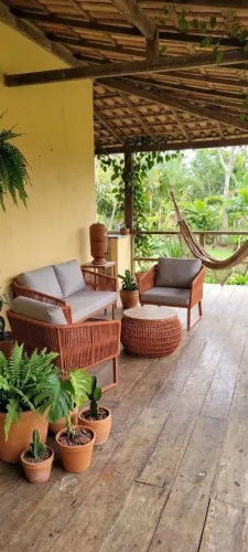 Sofá em Corda Náutica terra Cota 4 lugares.Fabricamos maiores se precisar