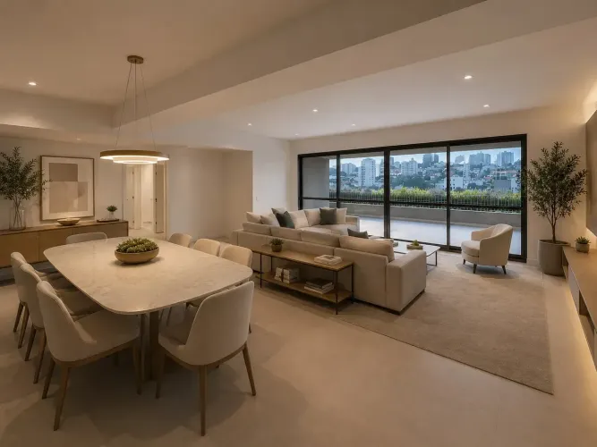 Apartamento de 3 suítes e 2 vagas com vista para o Campo de Marte