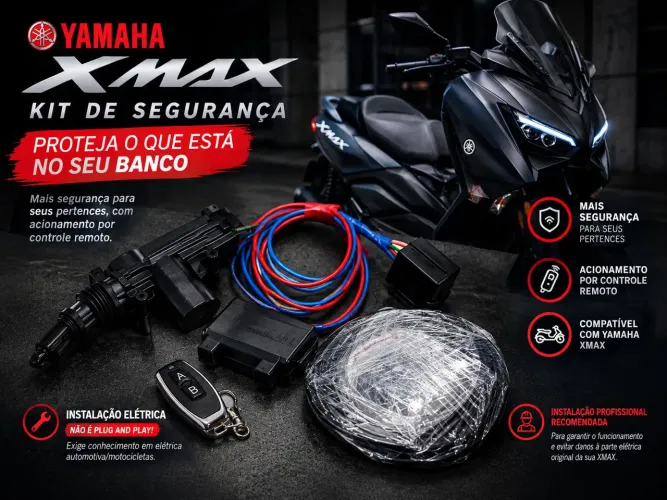 Trava Anti furto eletrônica - Xmax.