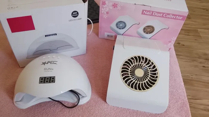  Kit para Manicure - Cabine LED/UV 48W + Coletor de Pó para Unhas