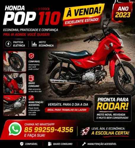 Pop 110 partida eletrica