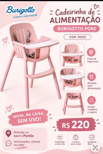 Cadeirinha de alimentação Burigotto nova