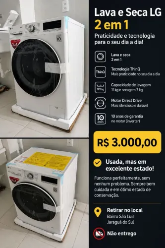 Lava e seca 11kg