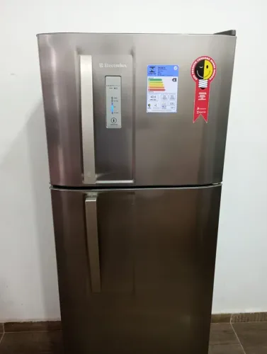 Geladeira inox Electrolux Frost free funcionando perfeitamente 110v Entrego