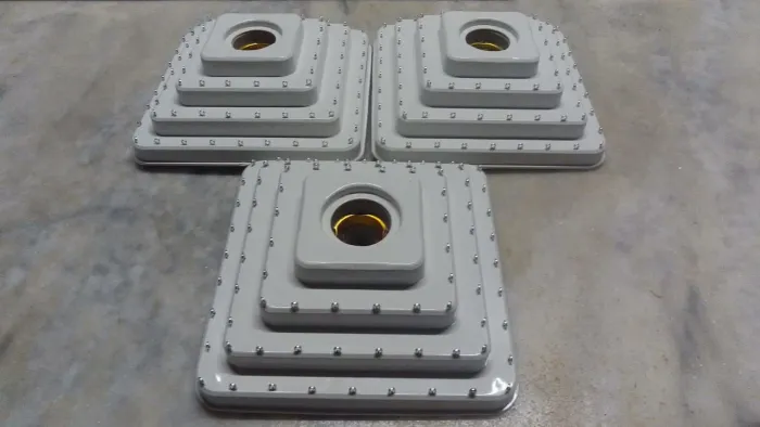 3 Base para lustre 3 andar quadrada 19 cm x 19 cm