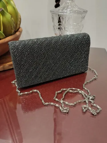 Bolsa de festa ( Prata Chumbo)