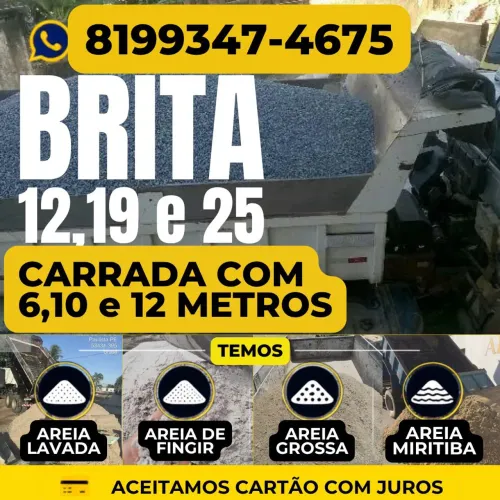Brita direto da Pedreira cascalhinho 12 19 e 25 frete grátis