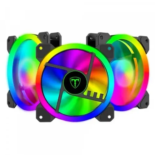 Kit - Com 3 Fans T-dagger 120x25Mm, RGB, Preto - T-TGF513