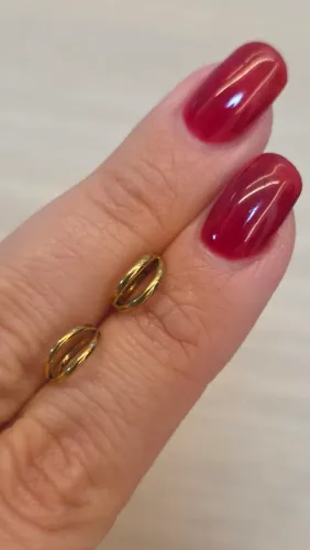 Piercing argola dupla titânio dourado 2