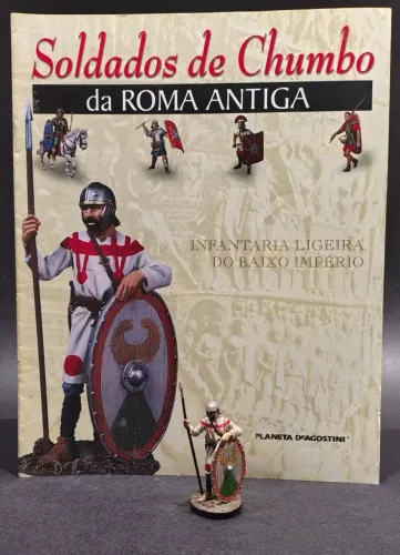 Miniatura Infantaria Ligeira Baixo Imperio Chumbo Roma DeAgostini Com Fasciculo Edicao 32