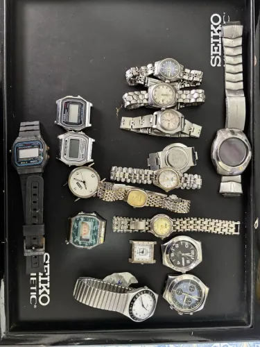 Lote Atacado 77+ Pulseiras de Relógio (Orient, Seiko, Citizen, Casio) + Brinde Carcaças