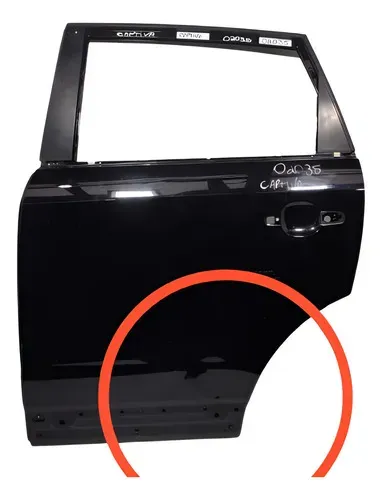 Porta Traseira Esquerda Preta Gm Captiva 2008 2015 02035