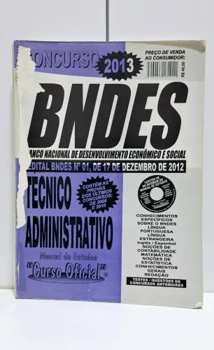 Livro de estudo para concurso público | Técnico administrativo do BNDS