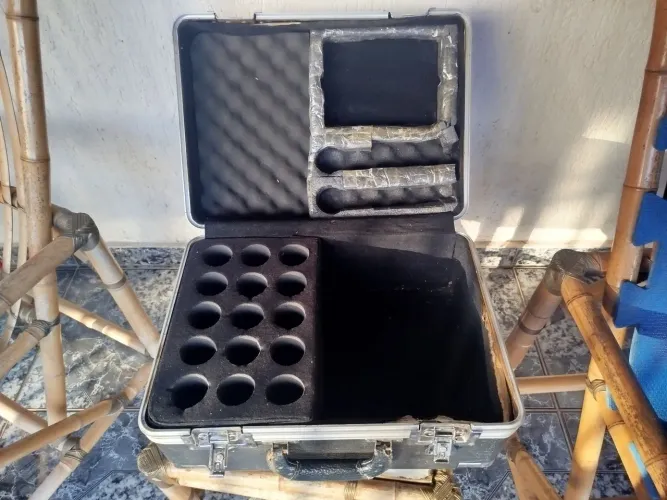 Case profissional para microfones e cabos