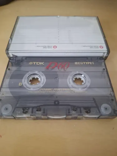 Fita Cassete TDK D60 - IEC I / Type I - Sem uso (aberta)