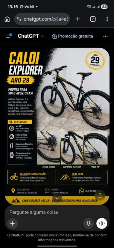 Bicicleta Caloi Extrema aro 29